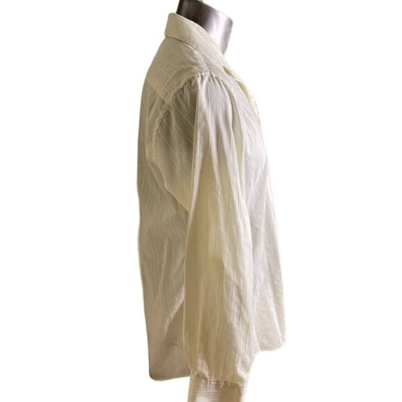 Vintage Mens Damante Single Needle Tailoring  u Dress Shirt Size 34 Neck 16.5 - Picture 4 of 7